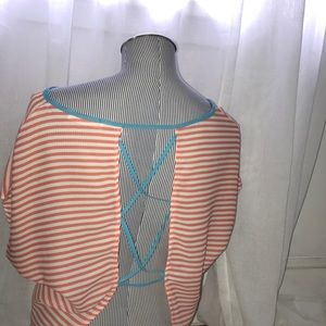 Nordstrom crisscross open back short sleeved shirt